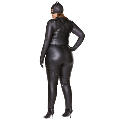 Adult Plus Size Catwoman The Signature Collection Costume - DC Villains BLACK