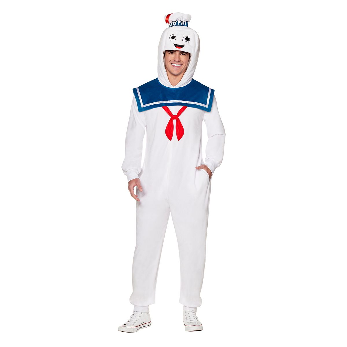 Adult Stay Puft Jumpsuit Costume - Ghostbusters BLUE / WHITE