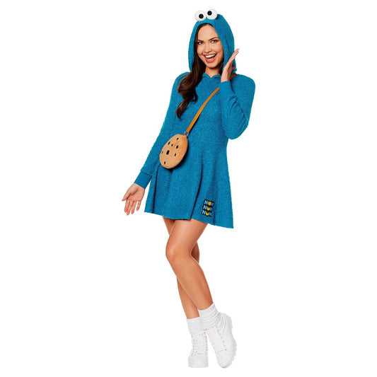 Adult Cookie Monster Dress Costume - Sesame Street BLUE