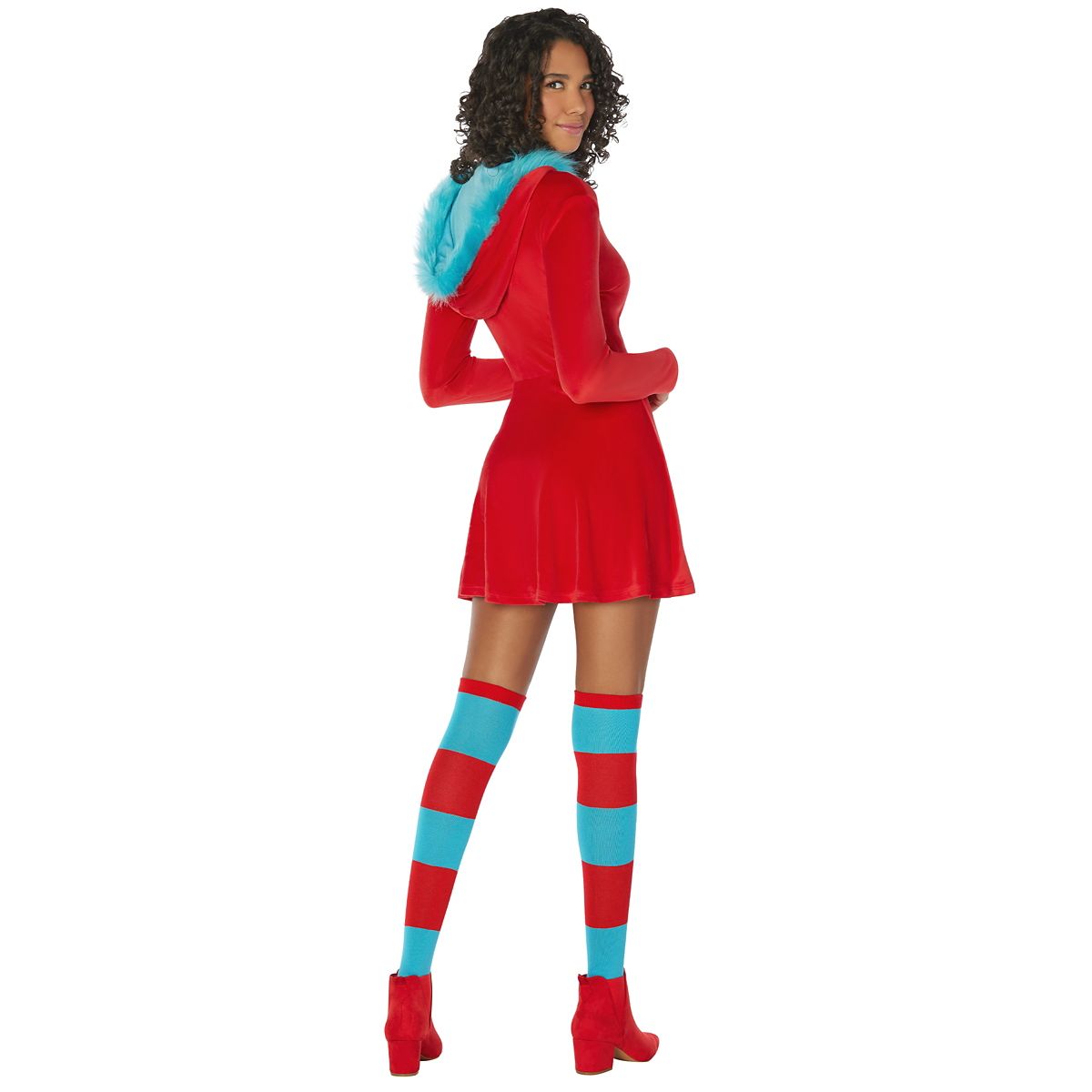 Adult Thing 1 and Thing 2 Dress Costume - Dr. Seuss RED