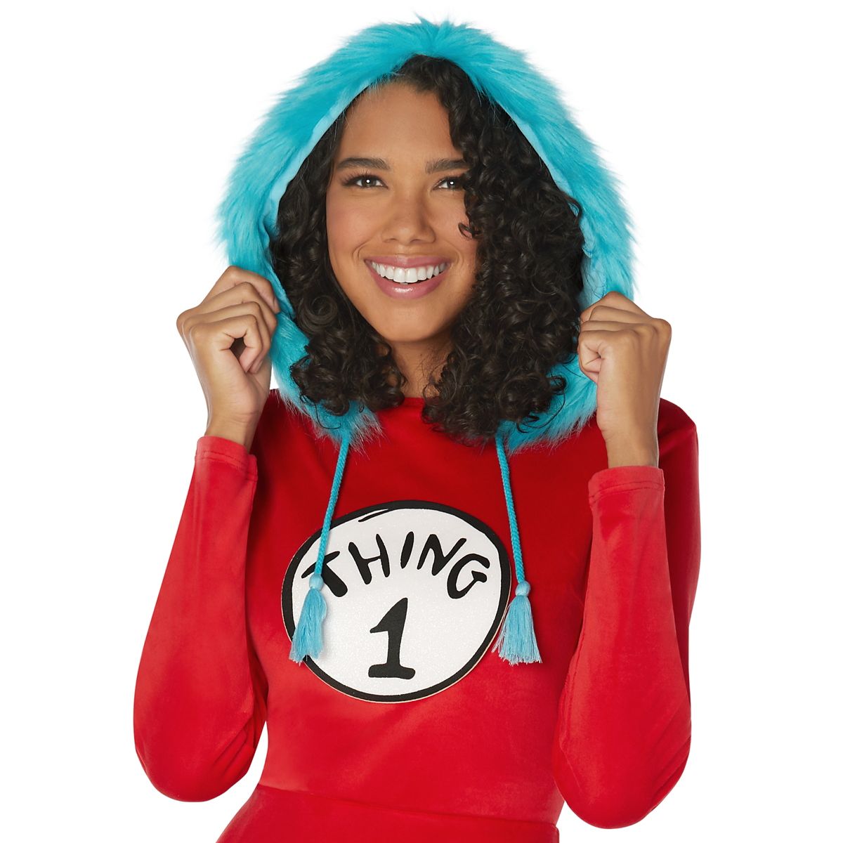 Adult Thing 1 and Thing 2 Dress Costume - Dr. Seuss RED