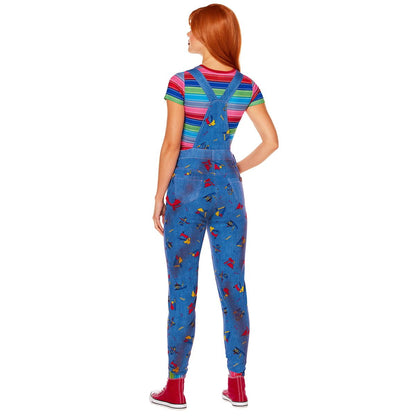 Adult Chucky Overalls Costume BLUE