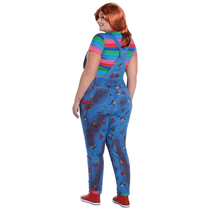 Adult Chucky Overalls Costume BLUE