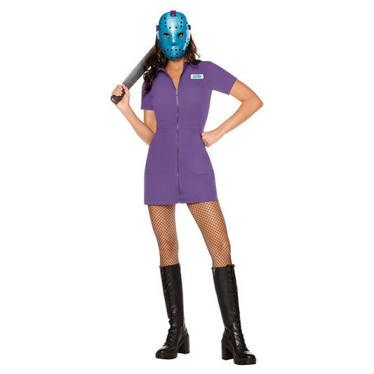 Adult Retro Jason Utility Dress Costume - Friday the 13th The Game BLUE