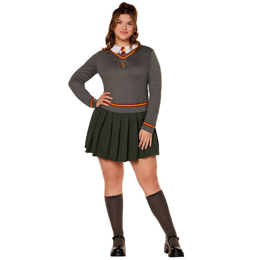 Adult Hermione Granger Dress Plus Size Costume - Harry Potter BLACK/GRAY