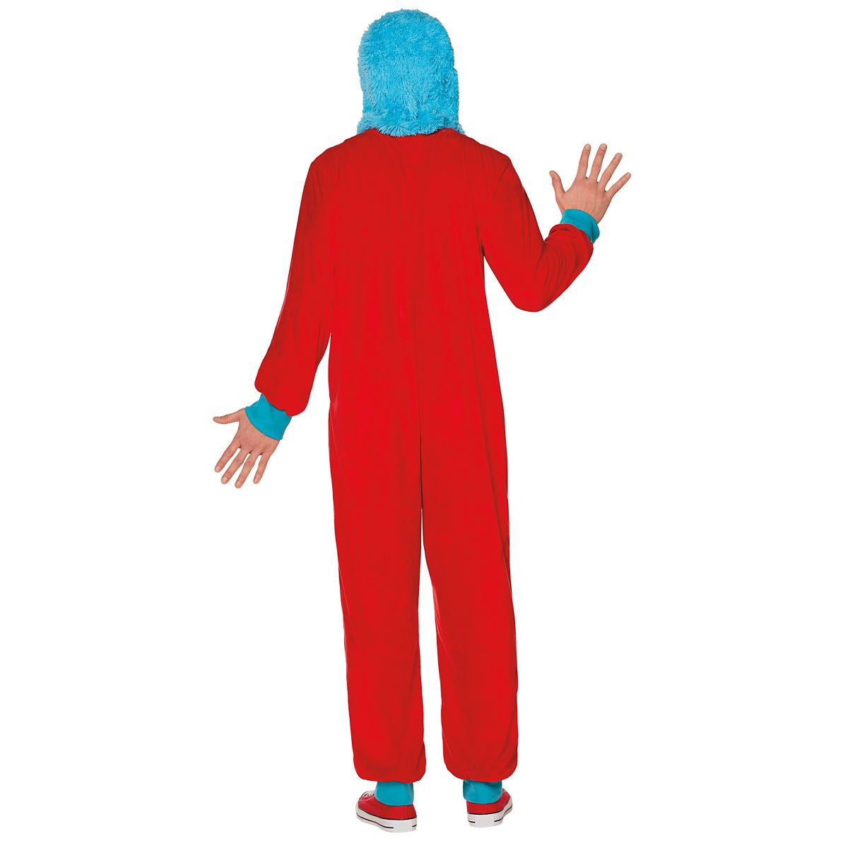 Adult Thing 1 and Thing 2 Jumpsuit Costume - Dr. Seuss RED