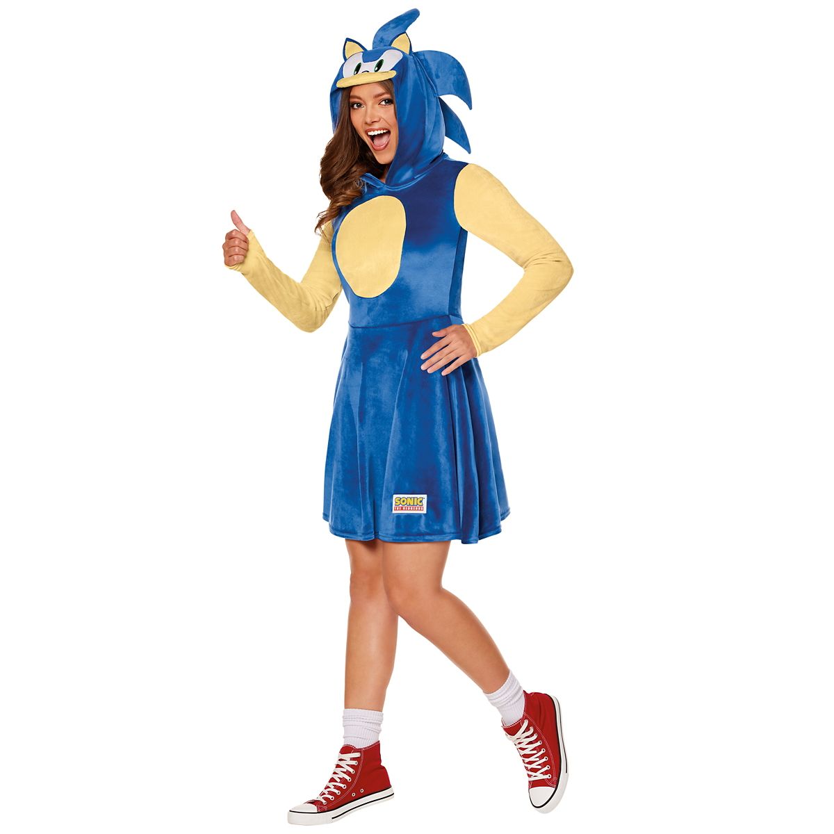 Adult Sonic Dress Costume BLUE