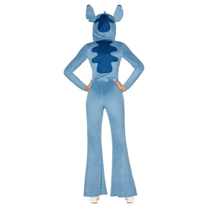 Adult Stitch Flare Jumpsuit - Lilo & Stitch BLUE