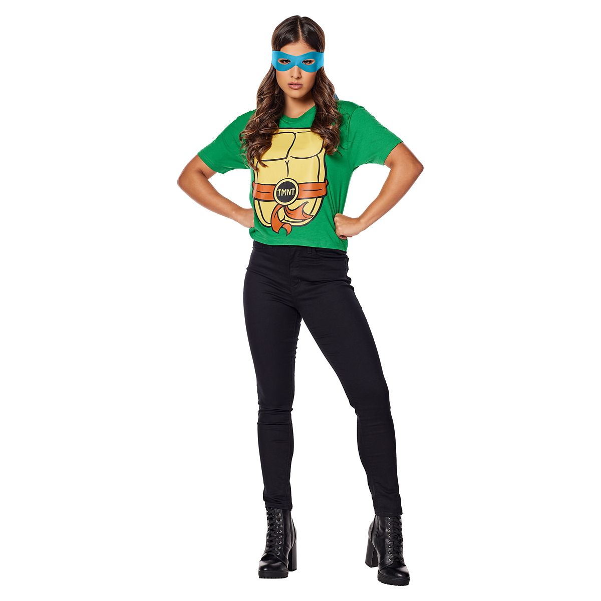 Adult Teenage Mutant Ninja Turtles T Shirt Plus Size Costume Kit GREEN