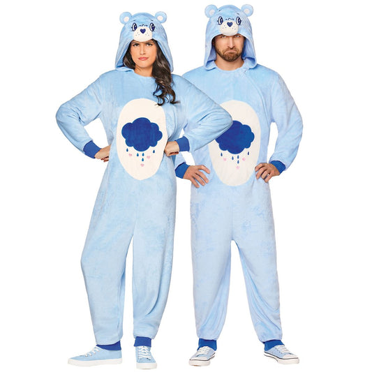 Adult Grumpy Bear Plus Size Jumpsuit - Care Bears BLUE