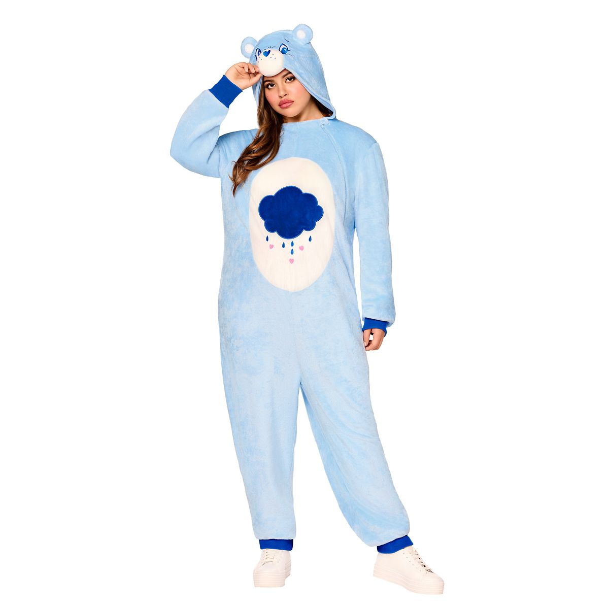 Adult Grumpy Bear Plus Size Jumpsuit - Care Bears BLUE