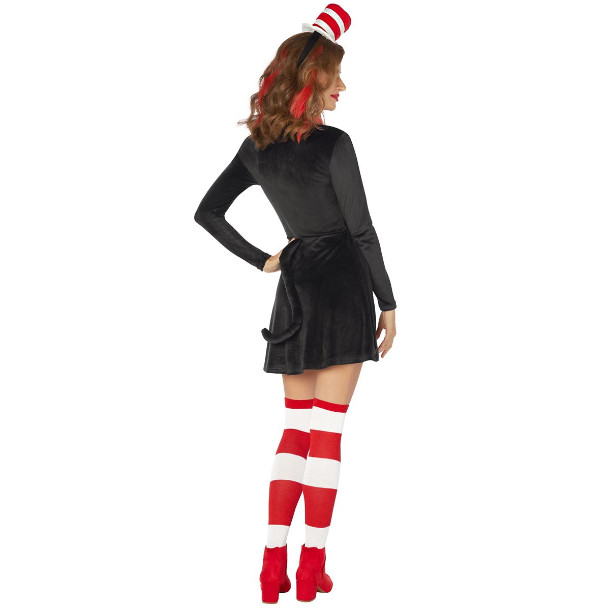 Adult Cat in the Hat Dress - Dr. Seuss BLACK