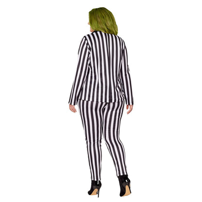 Adult Women's Beetlejuice Costume - Beetlejuice BLACK AND WHITE
