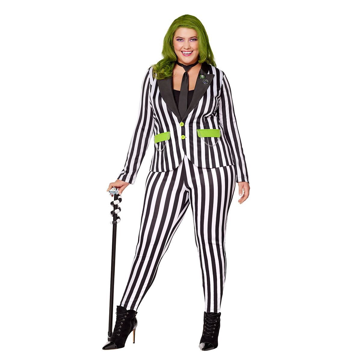 Adult Women's Beetlejuice Costume - Beetlejuice BLACK AND WHITE