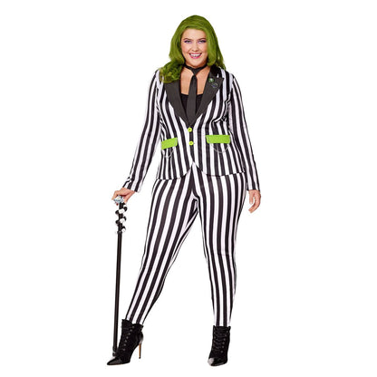 Adult Women's Beetlejuice Costume - Beetlejuice BLACK AND WHITE