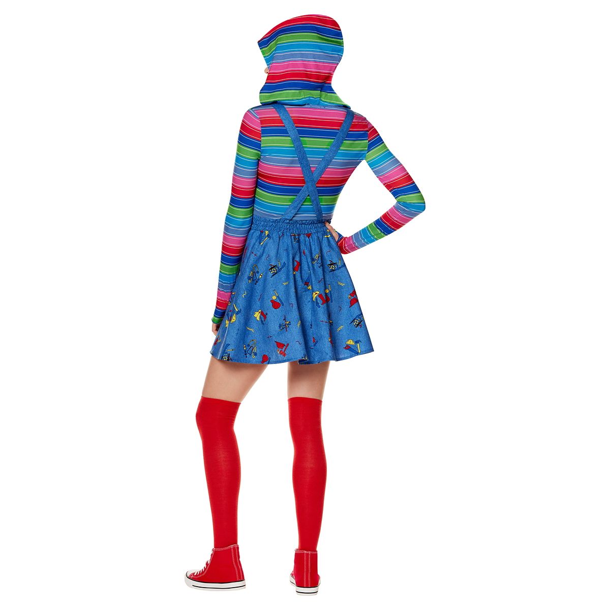 Adult Good Guys Chucky Dress Costume BLUE