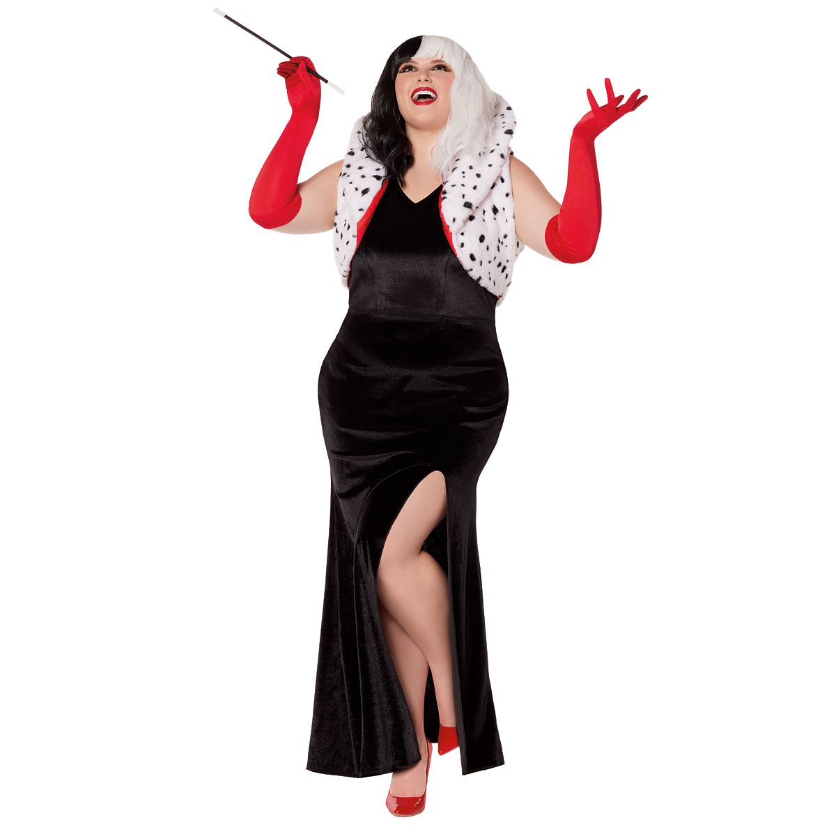 Adult Cruella Costume - Disney Cruella BLACK AND WHITE
