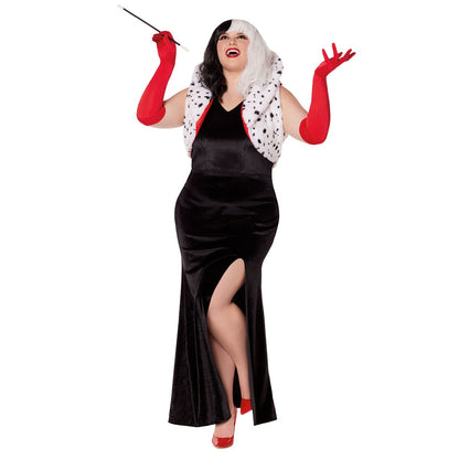 Adult Cruella Costume - Disney Cruella BLACK AND WHITE