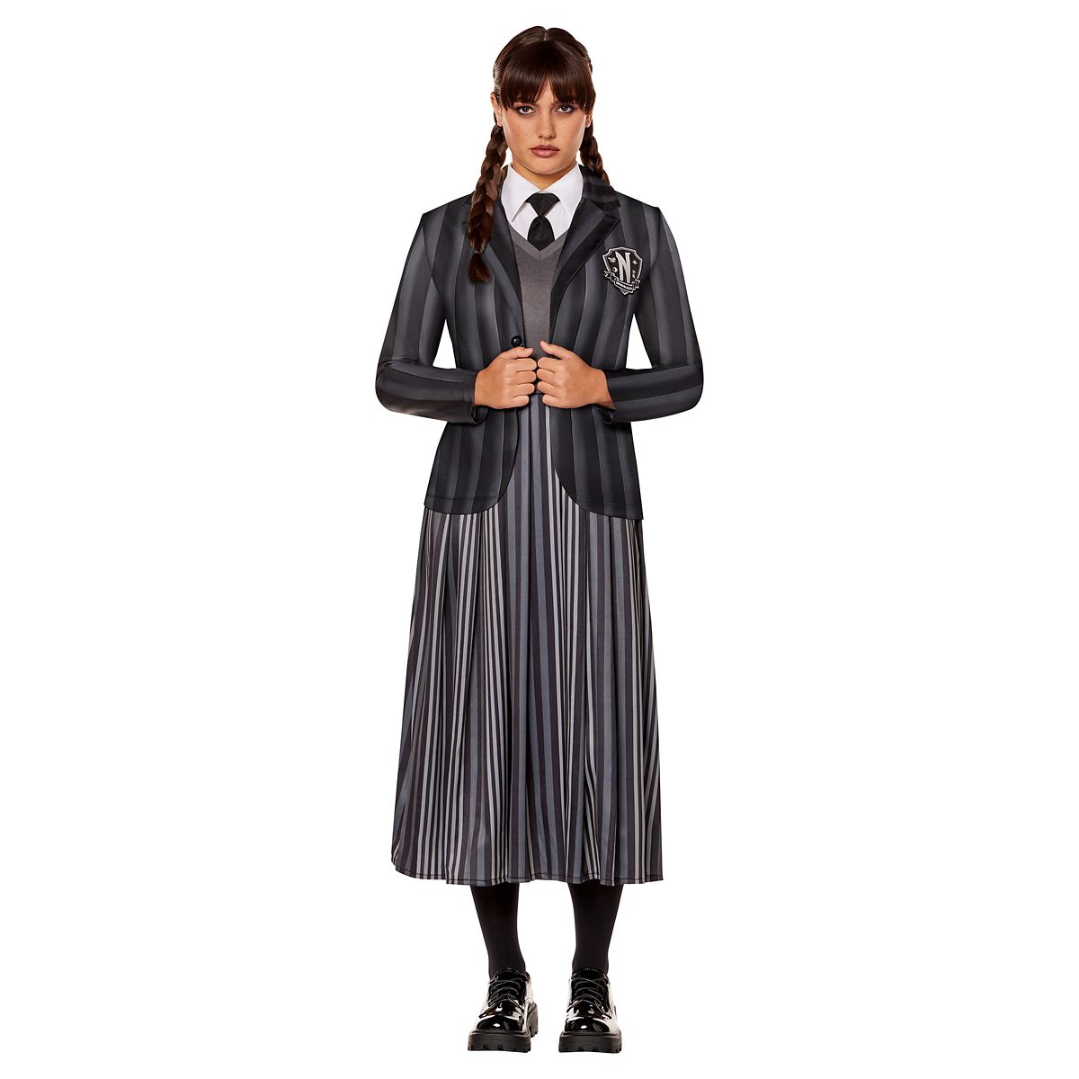 Adult Nevermore Uniform Costume - Wednesday GRAY