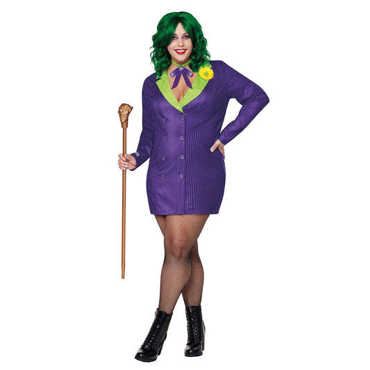 The Joker Blazer Plus Size Dress Costume - DC Villains PURPLE