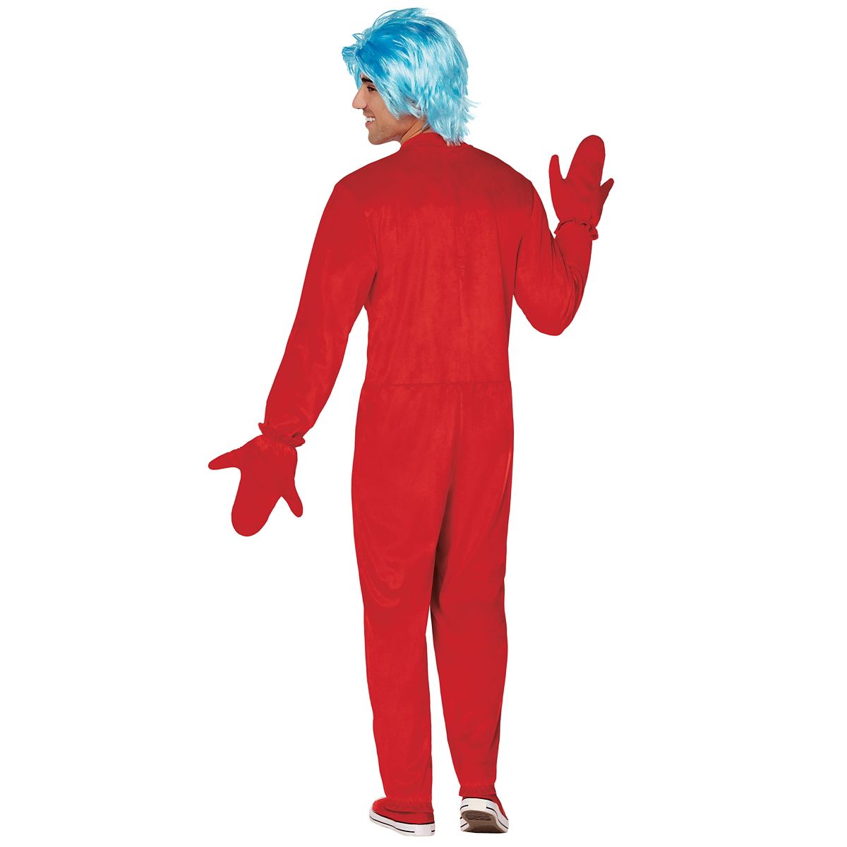 Adult The Thing Plus Size Jumpsuit Costume - The Cat in the Hat RED