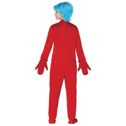 Adult The Thing Plus Size Jumpsuit Costume - The Cat in the Hat RED