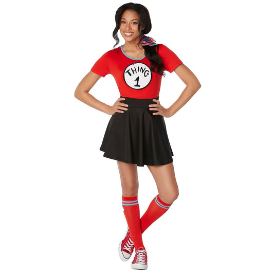 Adult Thing 1 and Thing 2 Costume Kit - Dr. Seuss RED