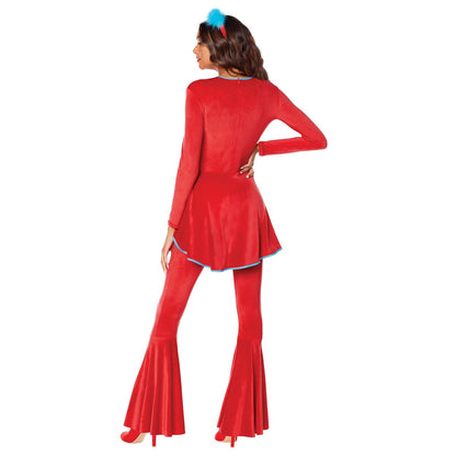 Adult Thing 1 and Thing 2 Bell Bottom Costume - Dr. Seuss RED