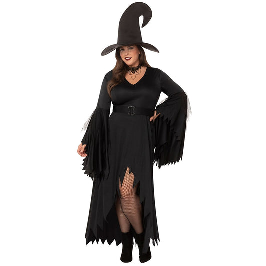Adult Gothic Witch Plus Size Costume BLACK