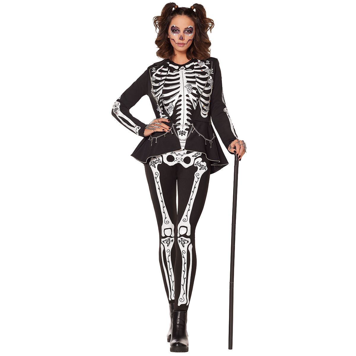 Adult Skeleton Costume - The Signature Collection BLACK