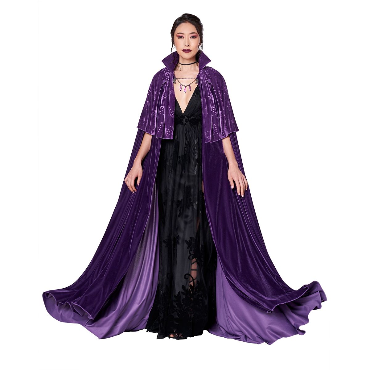 Adult Celestial Witch Cape Deluxe PURPLE