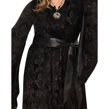 Velvet Hooded Robe BLACK