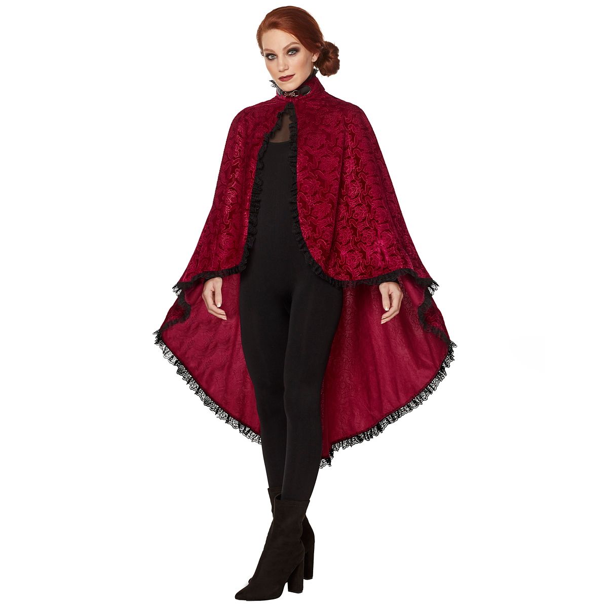 Adult Victorian Vampire Cape RED