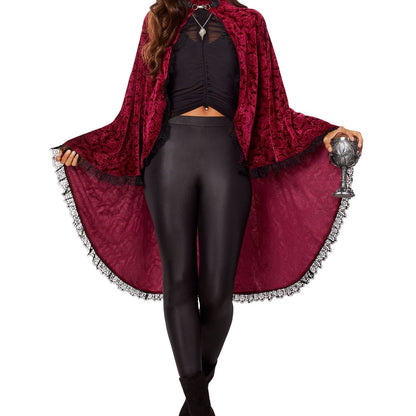 Adult Victorian Vampire Cape RED