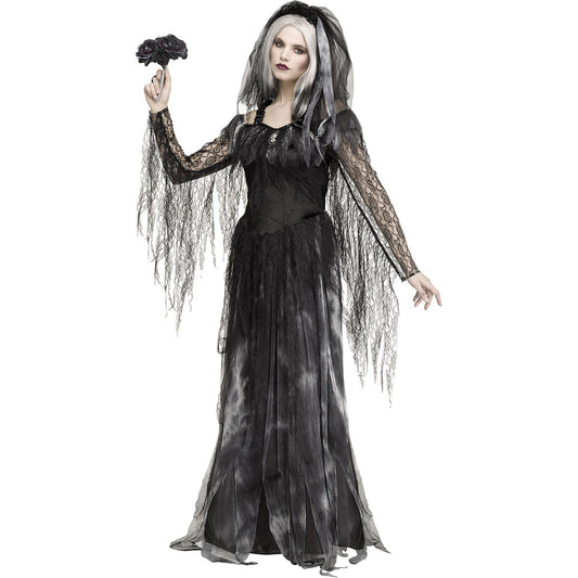 Adult Cemetery Bride Costume BLACK