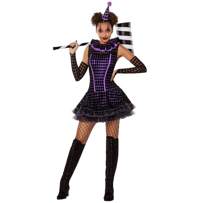 Adult Dark Clown Costume PURPLE