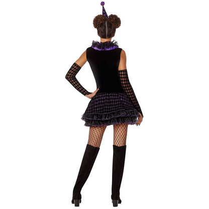 Adult Dark Clown Costume PURPLE