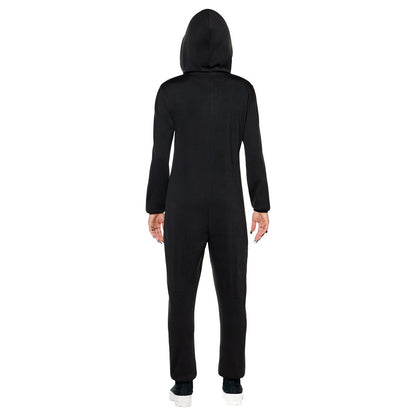 Adult Skeleton Jumpsuit Costume BLACK AND WHITE