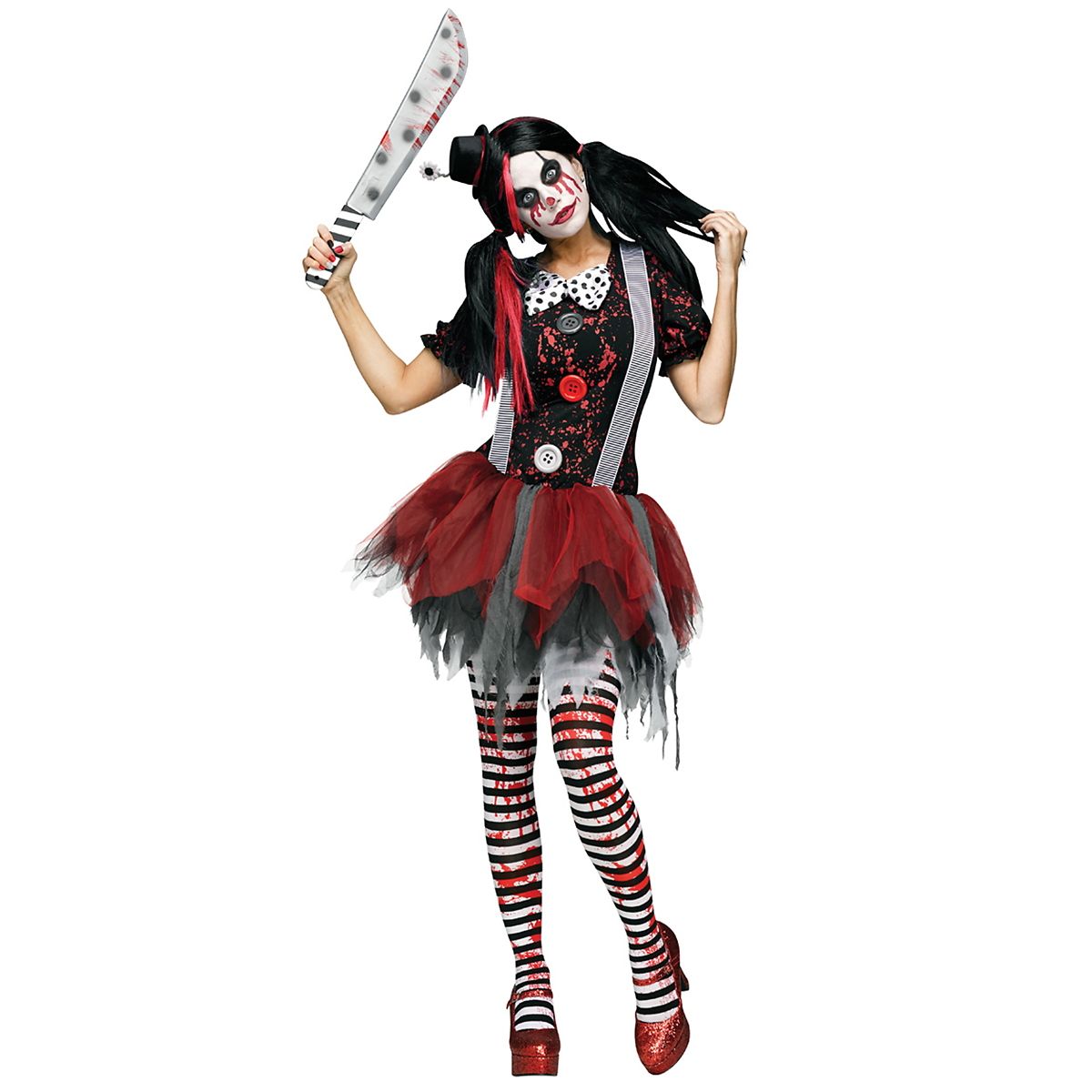 Adult Horror Clown Costume RED