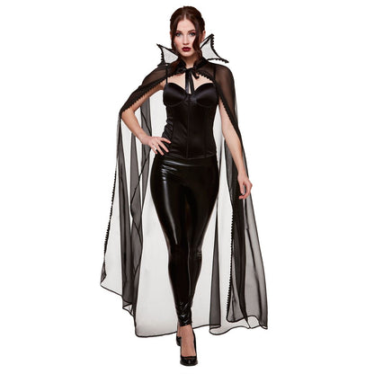 Adult Sheer Vampire Cape BLACK