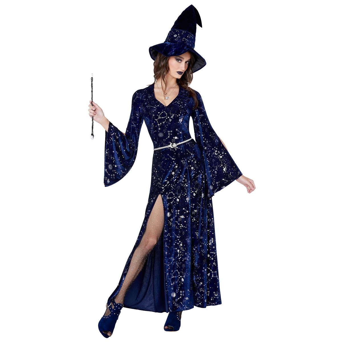 Adult Coven Witch Plus Size Costume BLUE
