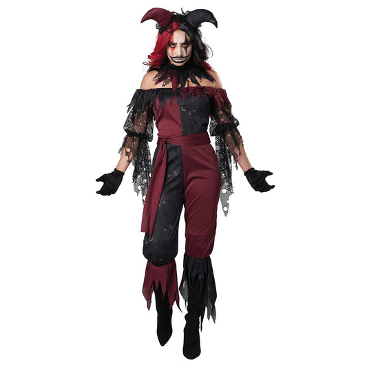 Adult Wicked Jester Costume BLACK