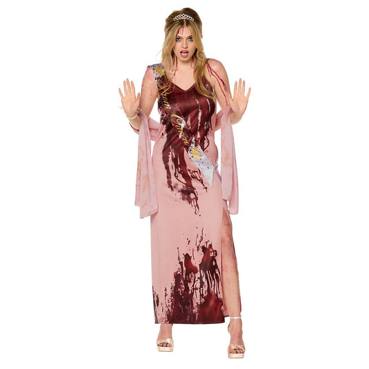 Adult Horror Pageant Queen Costume PINK