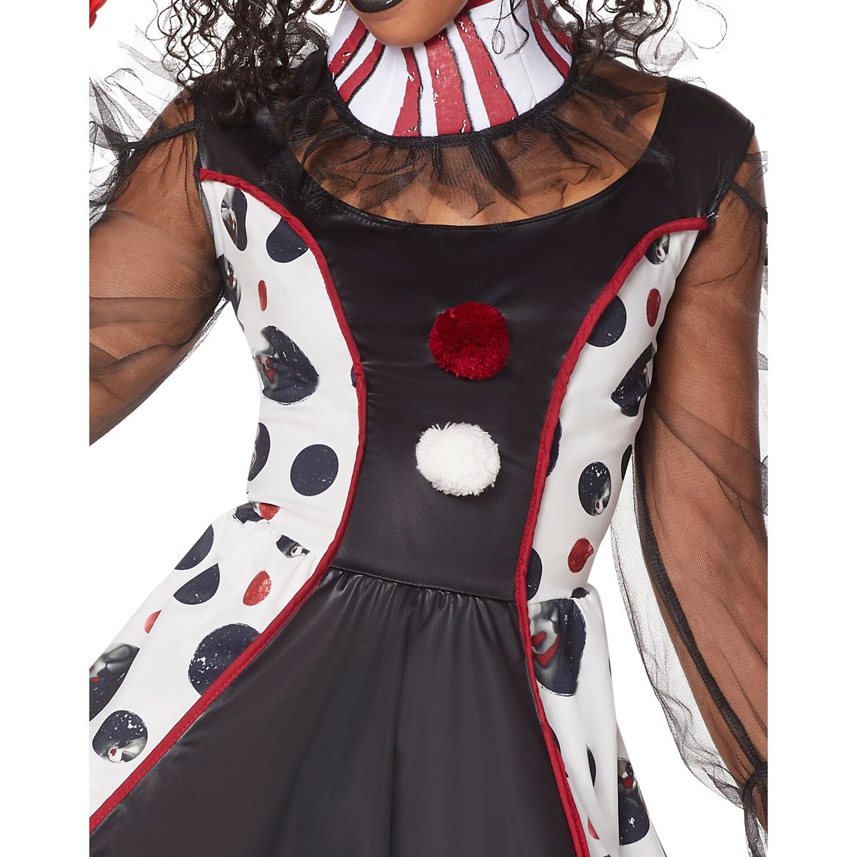 Adult Twisted Clown Costume RED/WHITE/BLACK