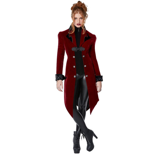 Adult Burgundy Vampire Jacket BURGUNDY