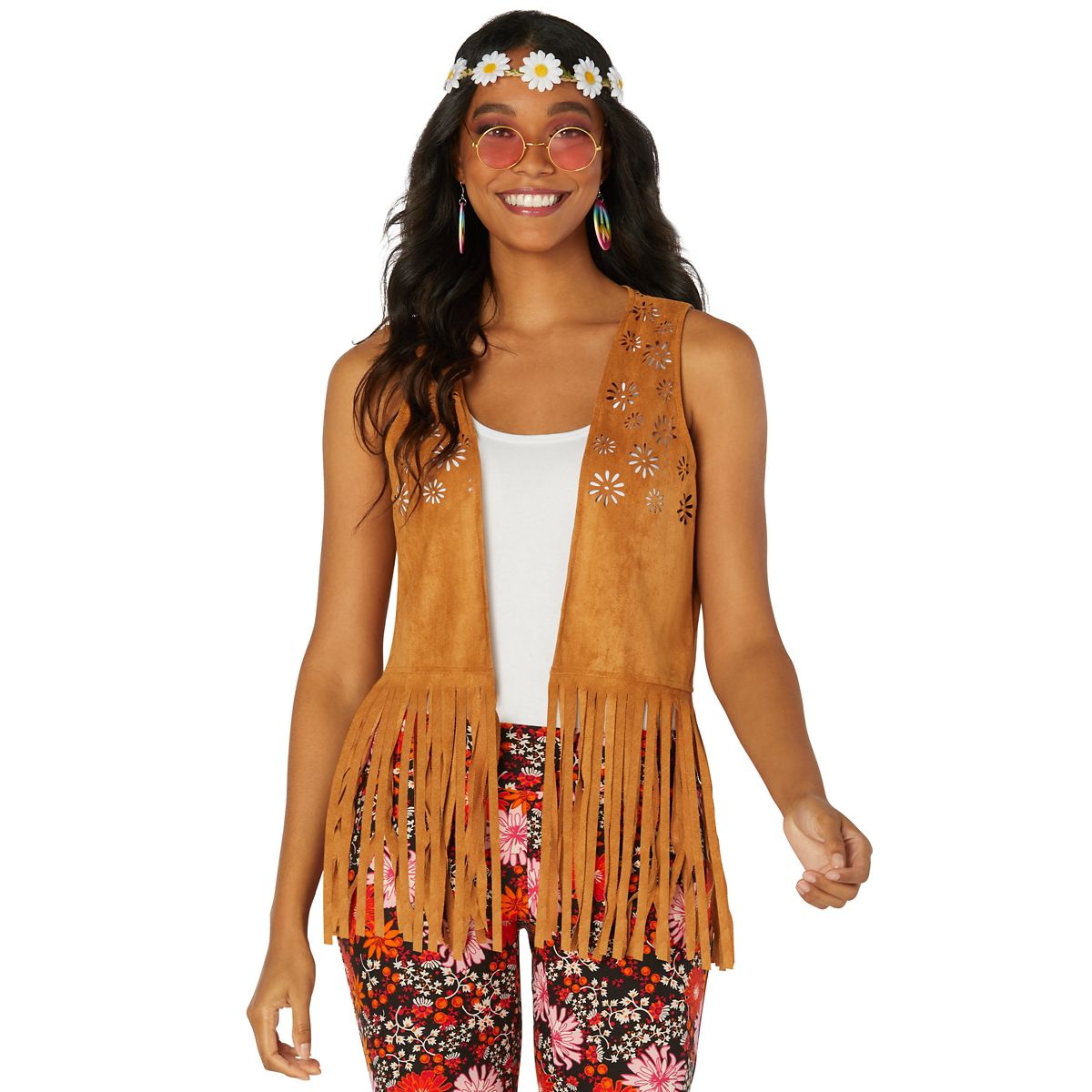 Fringed Hippie Vest TAN