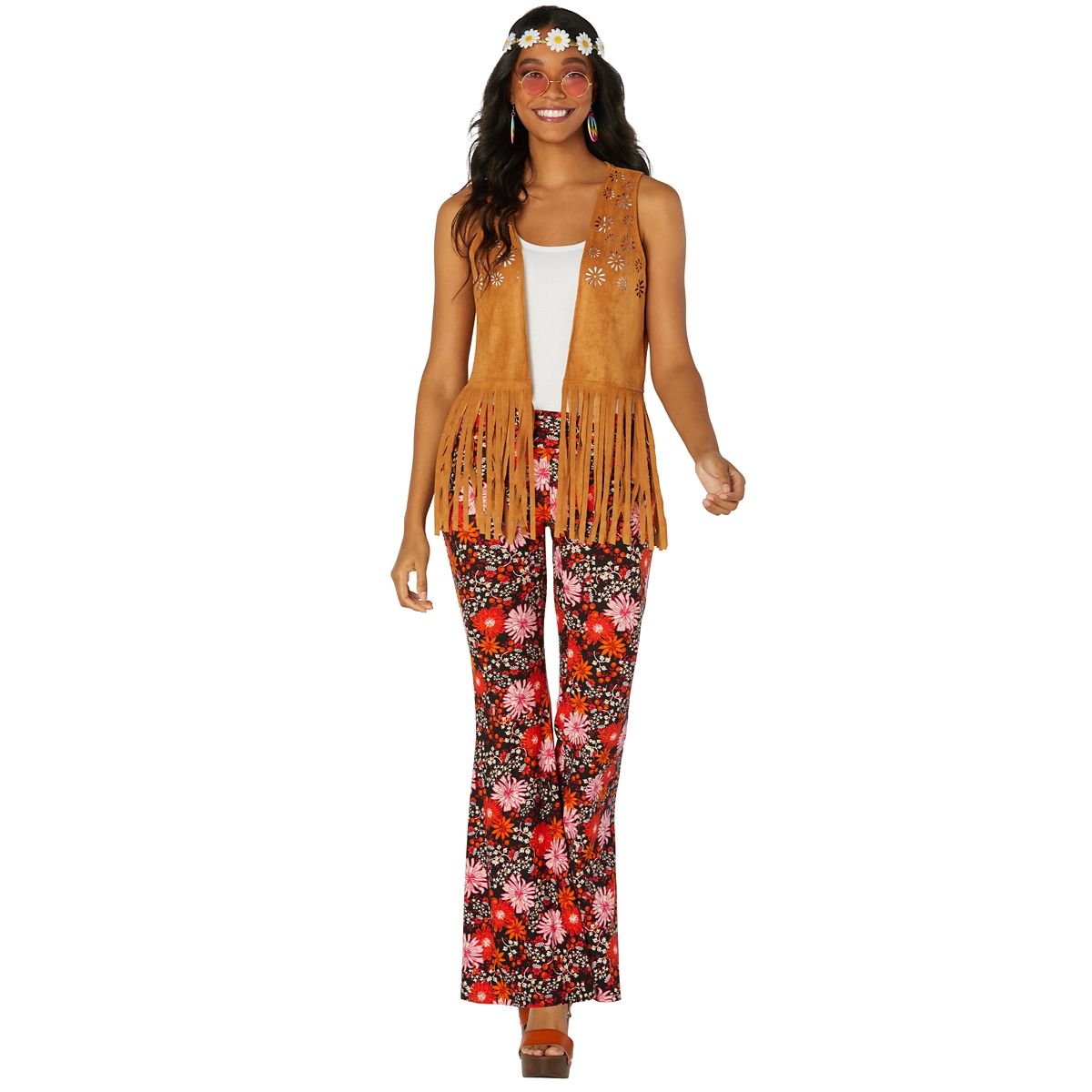 Fringed Hippie Vest TAN