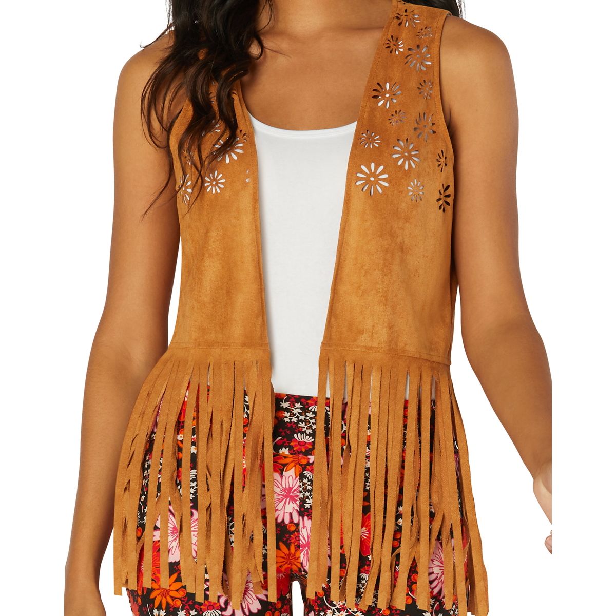 Fringed Hippie Vest TAN