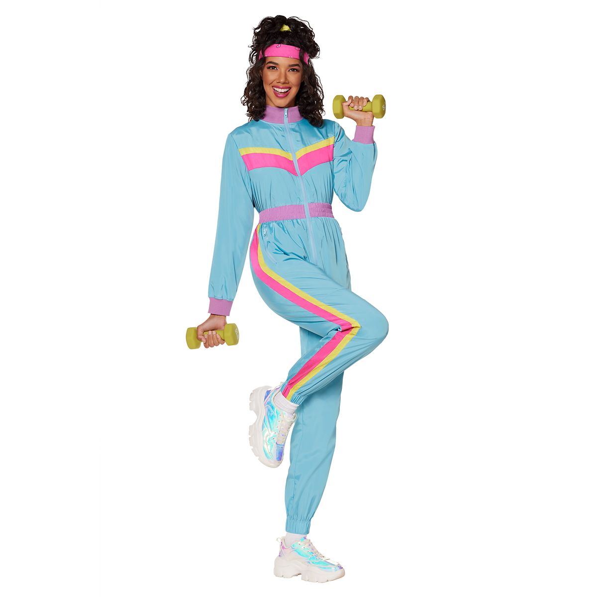 Adult '80s Workout Costume MULTI-COLOR