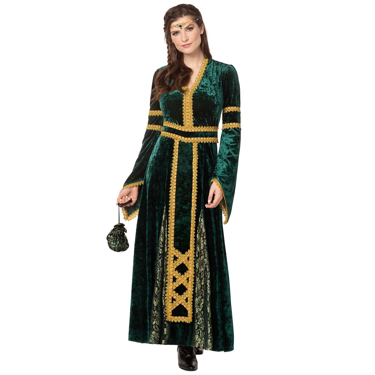 Adult Emerald Medieval Costume GREEN